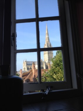Window view of cathedral