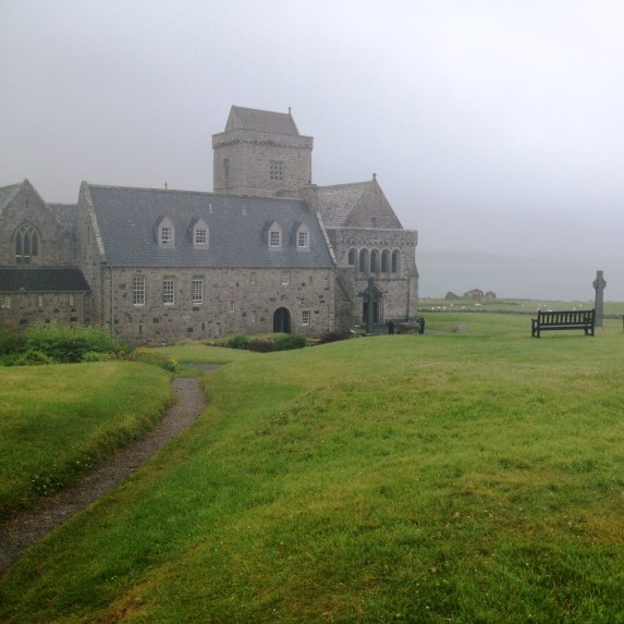 Abbey on Cloudy running morning