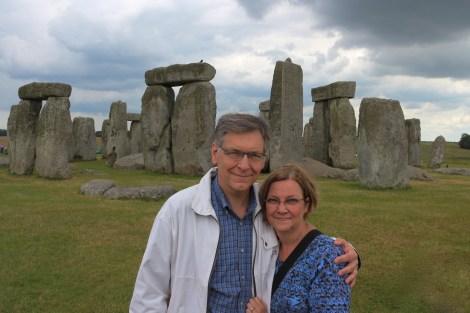 Stonehenge pic with Bambi